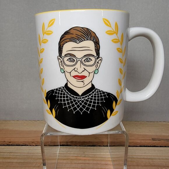 Ruth Bader Ginsburg Mug Illustrated Ceramic Coffee Cup by The Found Gifts - Picture 3 of 6